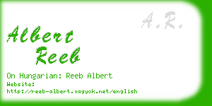 albert reeb business card